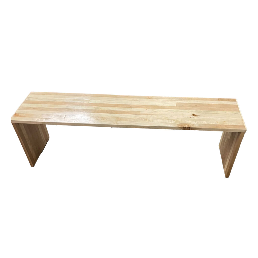 Handmade wooden bench